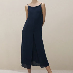 COS Navy Slip Dress with Back Detail